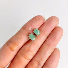 Load image into Gallery viewer, 5 x 7 mm. Oval Cut Green Brazilian Emerald Earrings