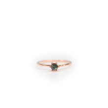 Load image into Gallery viewer, 3.5mm. Round Cut Green Tanzanian Sapphire Stacking Ring