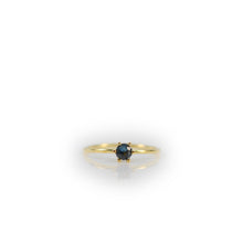 Load image into Gallery viewer, 4 mm. Round Cut Blue and Green Tanzanian Sapphire Stacking Ring