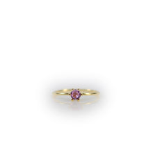 Load image into Gallery viewer, 4 mm. Round Cut Multi-coloured Tanzanian Sapphire Stacking Ring