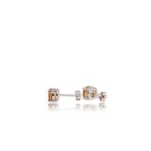 Load image into Gallery viewer, 6 mm. Round Cut Yellow Brazilian Citrine Earrings