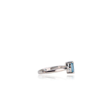 Load image into Gallery viewer, 6 x 8 mm. Oval Cut London Blue Brazilian Topaz Ring