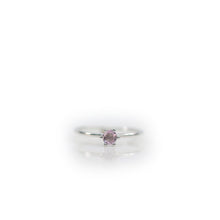 Load image into Gallery viewer, 3.5 mm. Round Cut Pink and Purple Tanzanian Sapphire Stacking Ring