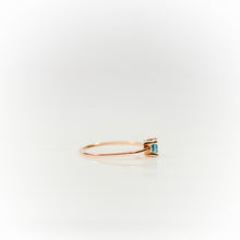 Load image into Gallery viewer, 3 x 6 mm. Baguette Cut London Blue Brazilian Topaz Ring