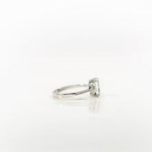 Load image into Gallery viewer, 6 x 8 mm. Octagon Cut White Brazilian Topaz with Cz Band Ring