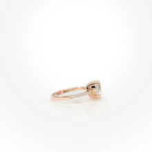 Load image into Gallery viewer, 7 mm. Heart Cut White Brazilian Topaz with Cz Band Ring