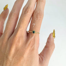 Load image into Gallery viewer, 4 mm. Round Cut Blue and Green Tanzanian Sapphire Stacking Ring
