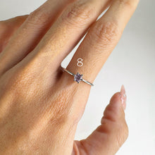 Load image into Gallery viewer, 3.5 mm. Round Cut Pink and Purple Tanzanian Sapphire Stacking Ring

