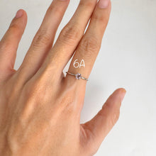 Load image into Gallery viewer, 3.5 mm. Round Cut Pink and Purple Tanzanian Sapphire Stacking Ring

