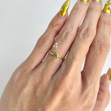 Load image into Gallery viewer, 4 mm. Round Cut Blue and Green Tanzanian Sapphire Stacking Ring
