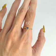 Load image into Gallery viewer, 4 mm. Round Cut Multi-coloured Tanzanian Sapphire Stacking Ring
