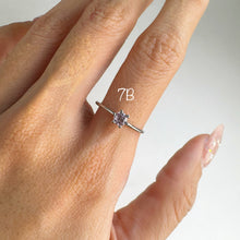 Load image into Gallery viewer, 3.5 mm. Round Cut Pink and Purple Tanzanian Sapphire Stacking Ring
