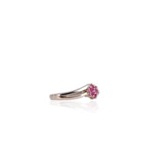 Load image into Gallery viewer, 2 mm. Round Cut Red Thai Ruby Cluster Ring
