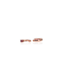 Load image into Gallery viewer, 2.5 mm. Round Cut Purple African Rhodolite Garnet Cluster Earrings
