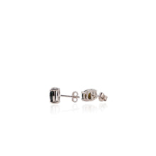 Load image into Gallery viewer, 6 x 8 mm. Oval Cabochon Black Ethiopian Opal Earrings
