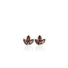 Load image into Gallery viewer, 3.5 x 7 mm. Marquise Cut Smoky African Quartz Cluster Earrings
