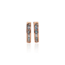 Load image into Gallery viewer, 3 mm. Round Cut London Blue Brazilian Topaz Cluster Earrings
