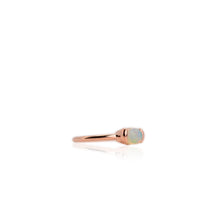 Load image into Gallery viewer, Handmade 5 x 7 mm. Cushion Cabochon Multi-coloured Ethiopian Opal Ring
