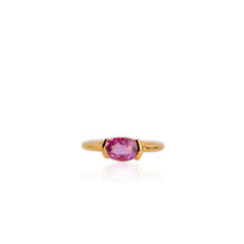 Load image into Gallery viewer, Handmade 5 x 8 mm. Oval Cut Pink Madagascan Sapphire Ring
