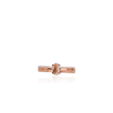 Load image into Gallery viewer, 4 x 6 mm. Oval Cut Peach Madagascan Morganite Ring
