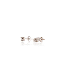 Load image into Gallery viewer, 5 mm. Round Cut White Brazilian Topaz Earrings
