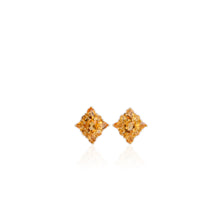 Load image into Gallery viewer, 4 x 5 mm. Oval Cut Yellow Brazilian Citrine Cluster Earrings
