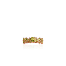 Load image into Gallery viewer, 4 x 5 mm. Oval Cut Green Pakistani Peridot Cluster Ring
