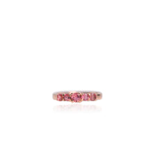 Load image into Gallery viewer, 4 mm. Round Cut Pink Brazilian Tourmaline Cluster Ring
