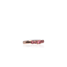 Load image into Gallery viewer, 4 mm. Round Cut Pink Brazilian Tourmaline Cluster Ring
