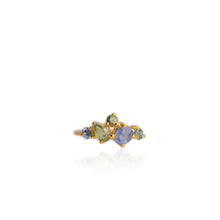 Load image into Gallery viewer, Handmade 5 x 6 mm. Oval Cut Blue Ceylon Sapphire Cluster Ring
