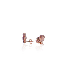 Load image into Gallery viewer, 4 x 6 mm. Pear Cut Light Purple Brazilian Amethyst Cluster Earrings
