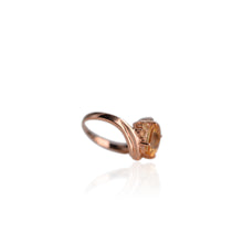 Load image into Gallery viewer, 8 x 10 mm. Oval with Checkerboard Cut Yellow Brazilian Citrine Ring
