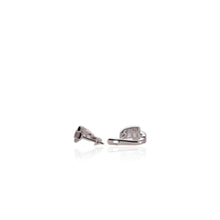 Load image into Gallery viewer, 2.5 mm. Square Cut White Brazilian Topaz Cluster Earrings

