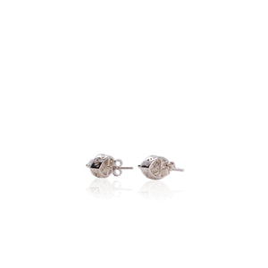 3.5 x 7 mm. Marquise Cut White Indian Moonstone with Cz Halo Earrings