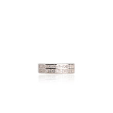 Load image into Gallery viewer, 2.3 mm. Square Cut White Brazilian Topaz Half Eternity Ring
