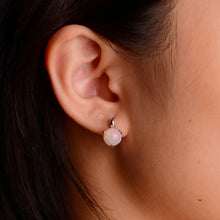 Load image into Gallery viewer, 8 mm. Round Cabochon Multi-coloured Ethiopian Opal Earrings

