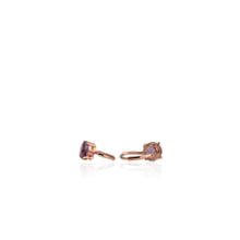 Load image into Gallery viewer, 8 mm. Round Cut Purple Brazilian Amethyst Earrings
