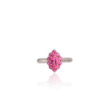 Load image into Gallery viewer, 4 x 8 mm. Marquise Cut Pink Brazilian Mystic Topaz Cluster Ring
