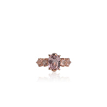 Load image into Gallery viewer, Handmade  8 x 10 mm. Hexagon Cut VVS Pink Afghan Kunzite and Rose Quartz Cluster Ring
