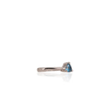 Load image into Gallery viewer, 5 mm. Trillion Cut London Blue Brazilian Topaz Ring
