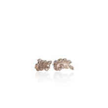 Load image into Gallery viewer, 3 x 4 mm. Oval Cut Yellow Brazilian Citrine Leaf Earrings
