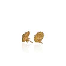 Load image into Gallery viewer, 2 mm. Round Cut Green Pakistani Peridot Cluster Earrings
