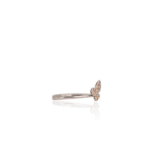 Load image into Gallery viewer, 1.5 mm. Round Cut Orange Thai Sapphire Butterfly Ring
