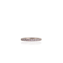 Load image into Gallery viewer, 2 mm. Round Cut Blue Violet Tanzanite Half Eternity Ring
