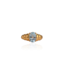 Load image into Gallery viewer, 8 x 10 mm. Oval Cut Sky Blue Brazilian Topaz Ring
