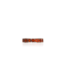 Load image into Gallery viewer, 3.5 mm. Round Cut Orange Brazilian Citrine Cluster Ring
