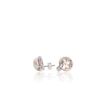 Load image into Gallery viewer, 12 mm. Freshwater Pearl with Topaz Accents Earrings

