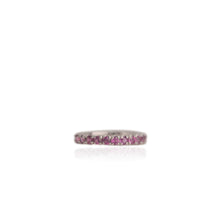 Load image into Gallery viewer, 2.5 mm. Round Cut Purple African Rhodolite Garnet Cluster Ring
