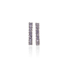 Load image into Gallery viewer, 2.5 mm. Round Cut Blue Violet Tanzanite Cluster Earrings
