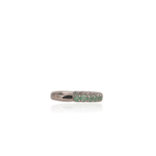 Load image into Gallery viewer, 2.5 mm. Round Cut Green Brazilian Emerald Half Eternity Ring

